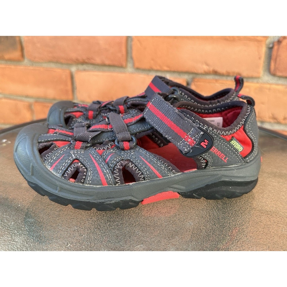 Merrell Hydro Dry Boy's Hiking 12 M Trail Shoes Black Red Low Outdoor Beach